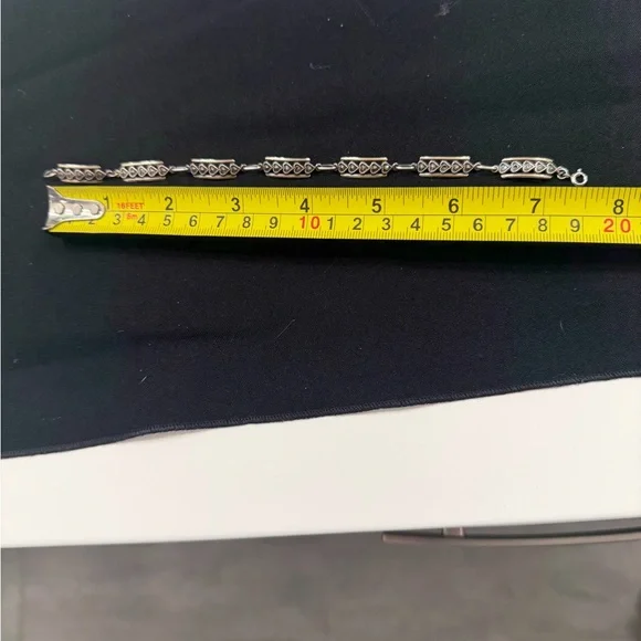 ✨ Vintage Art Deco Vermeil & Marcasite Bracelet | Estate Heirloom ✨ - Picture 9 of 10